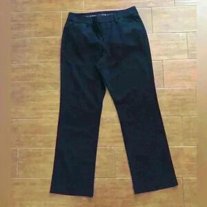 VTG GLORIA VANDERBILT BLACK CAREER PANTS STRAIGHT LEG 8 PETITE